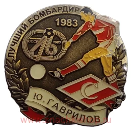  Ю. Гаврилов Спартак Лучший бомбардир Чемпионат СССР 1983