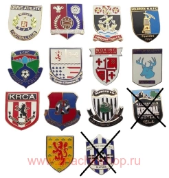 Английские футбольные клубы из низших лиг (набор №9 из 12 штук)